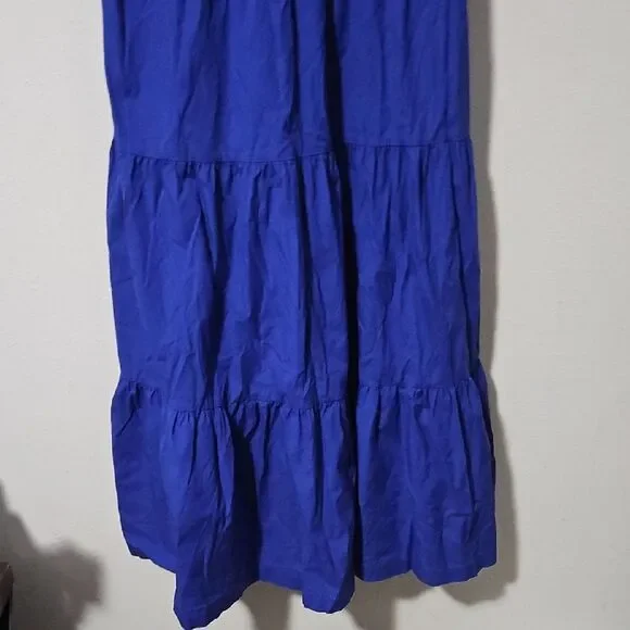 Chico's Royal Blue Tiered Short Sleeve Sleeve Dress - Picture 8 of 8